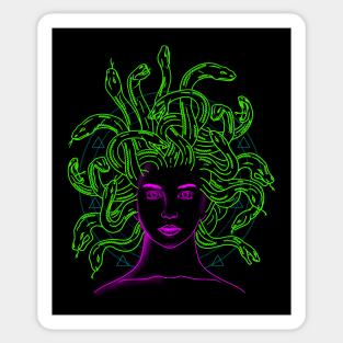 Medusa Snake Head Woman Sticker